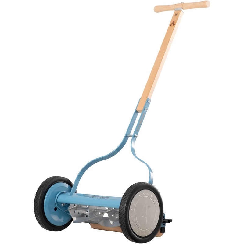 American Classic Reel Lawn Mower, 16 5-Blade Reel, Wood Handle and Roller