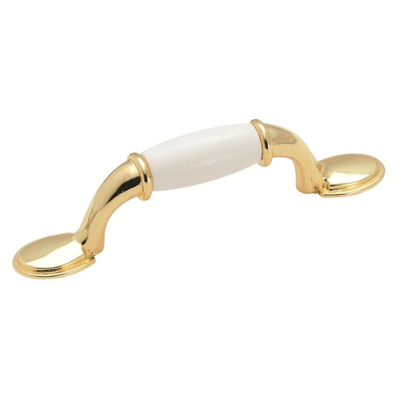 Amerock Allison Series 245WPB Center-to-Center Cabinet Pull, 5-1/16 in L Handle, 1-5/16 in Projection, Plastic/Zinc