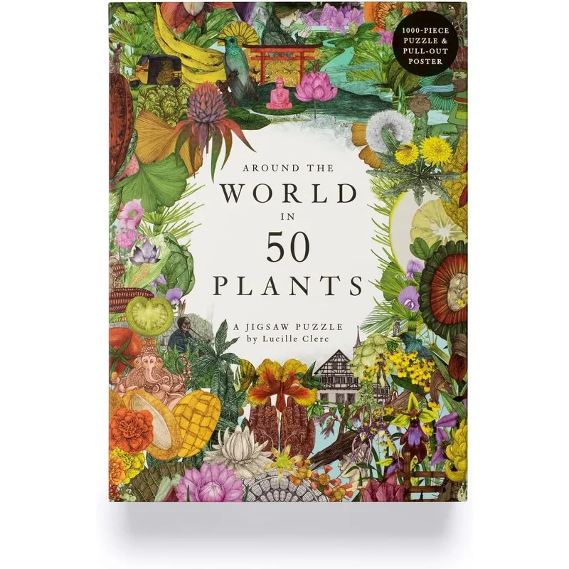 Around the World in 50 Plants 1000 Piece Puzzle: A 1000-Piece Jigsaw Puzzle