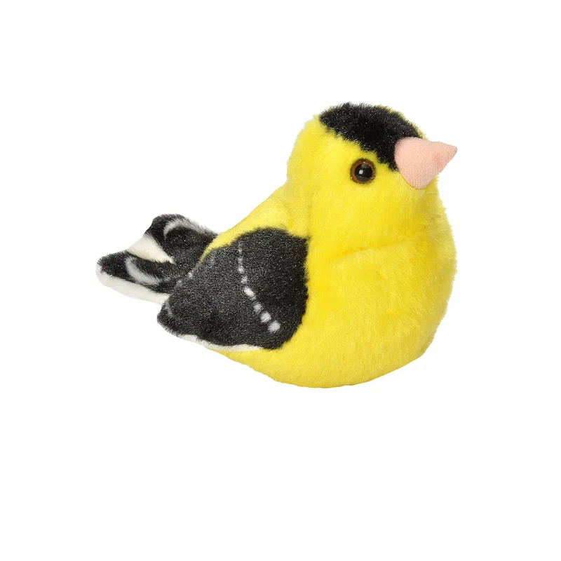 Audubon II American Goldfinch Stuffed Animal with Sound – 5″
