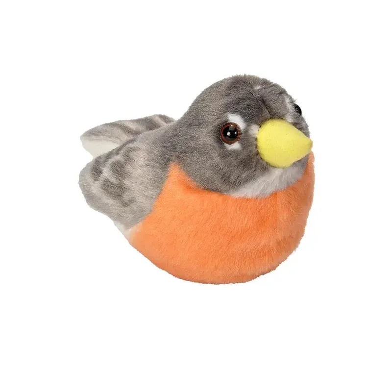 Audubon II American Robin Stuffed Animal with Sound – 5″