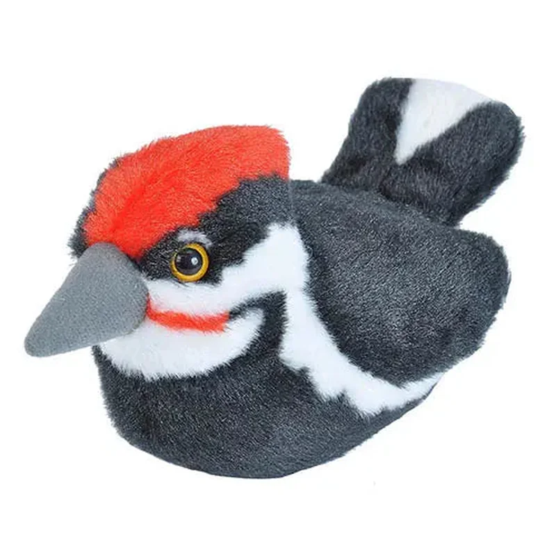Audubon II Pileated Woodpecker Stuffed Animal with Sound – 5″