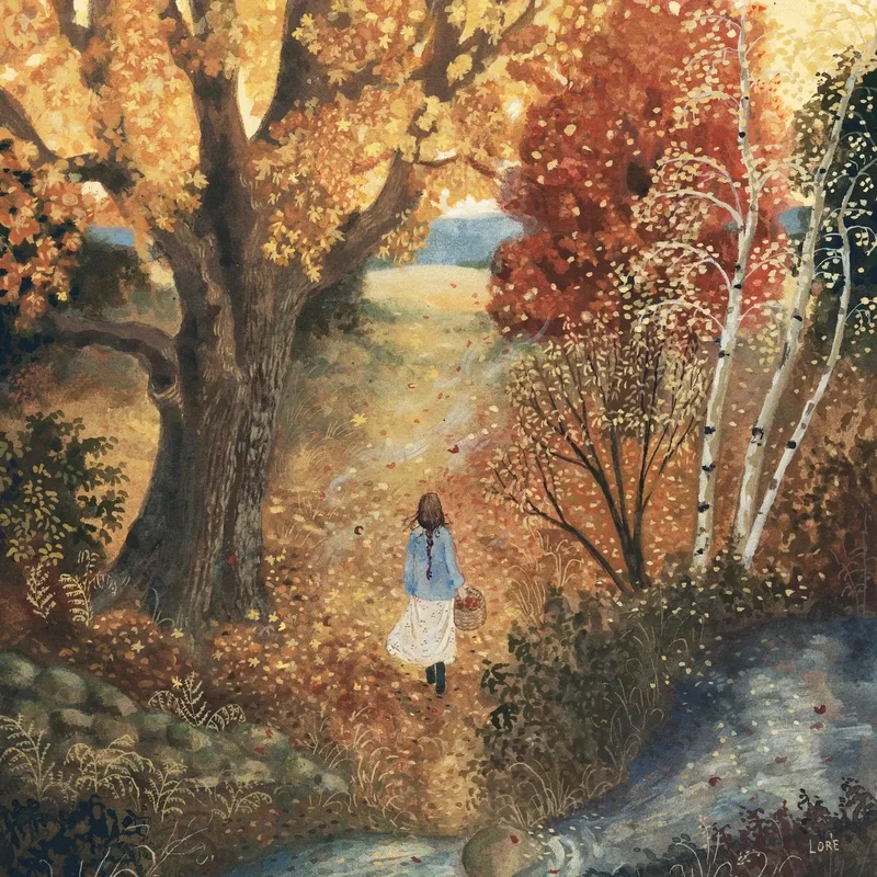 Autumn’s Way Art Print by Lor Pemberton