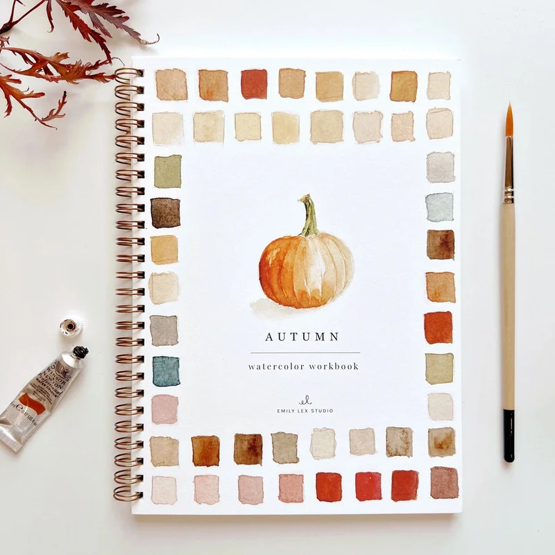 Autumn Watercolor Workbook by Emily Lex