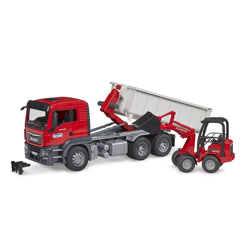 B03767 MAN TGS Truck with Container and Schaffer Loader