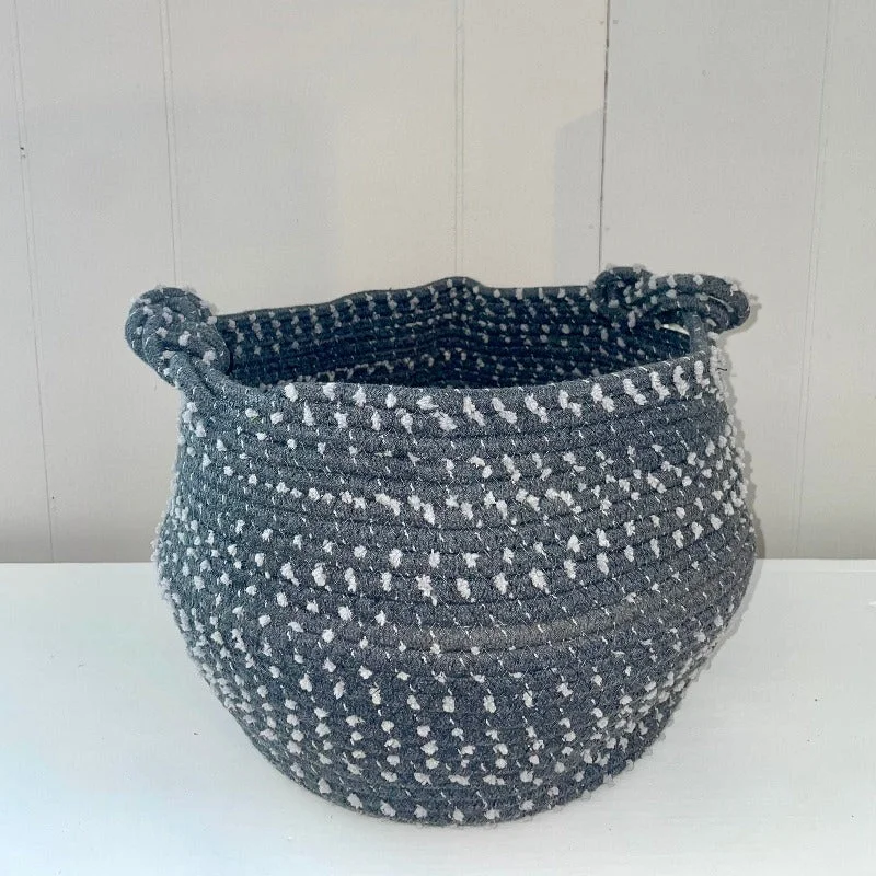 BASKET JUTE LARGE SALT N’ PEPPER