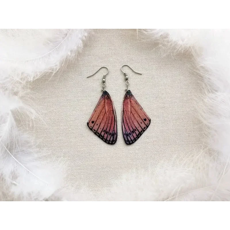Blush Pink Butterfly Wings Earrings #2