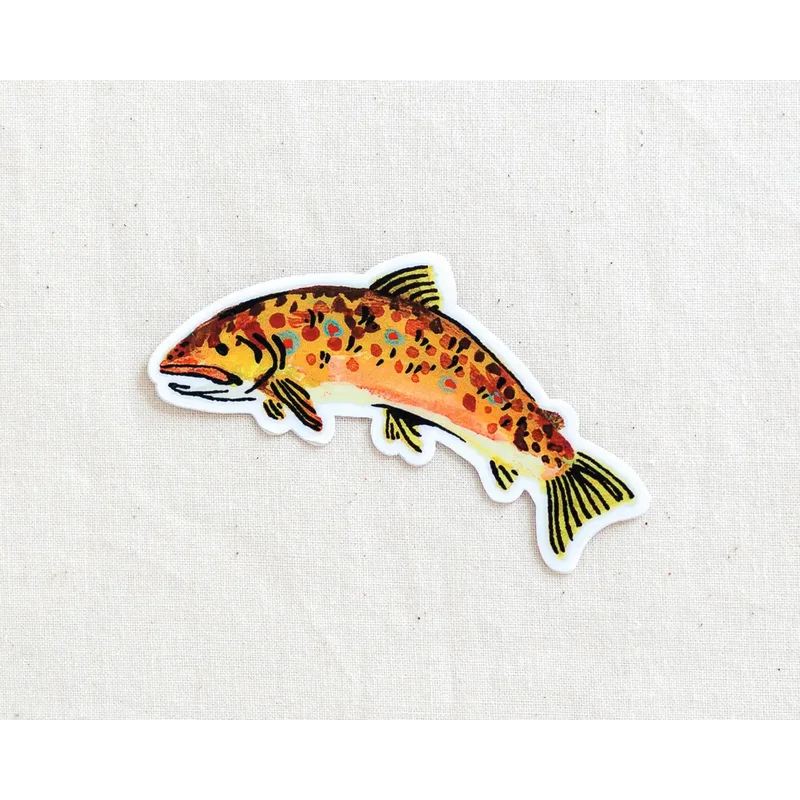 Brown Trout Fish Vinyl Sticker