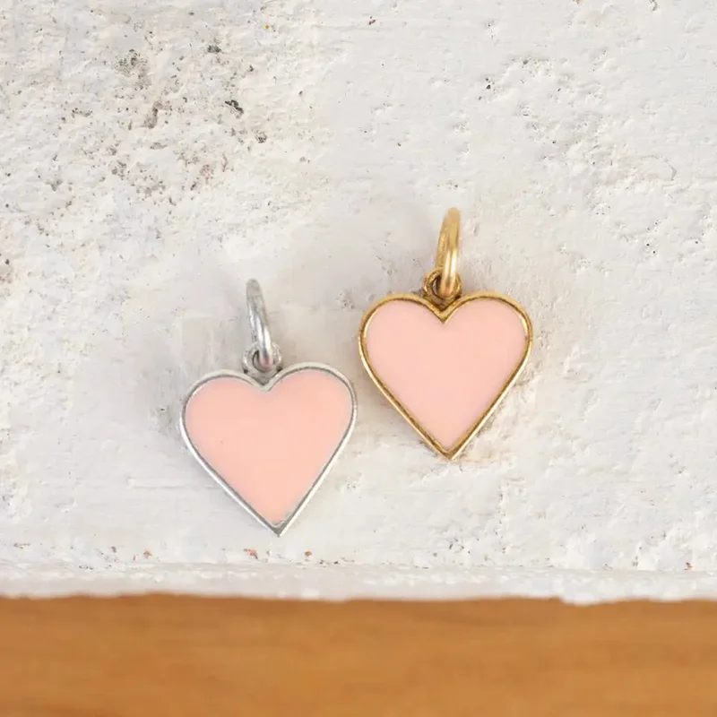 Bubble Heart Pink Charm Pendant Necklace