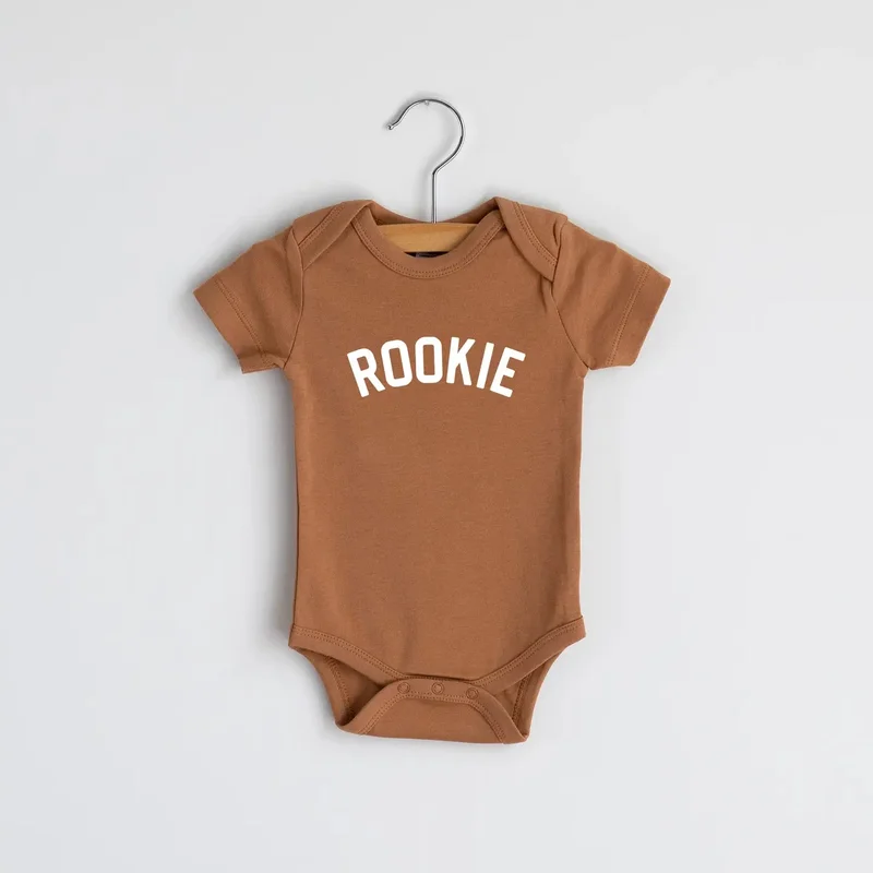 Camel Organic Rookie Modern Baby Onesie