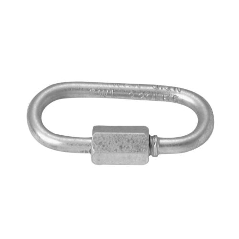 CAMPBELL T7630556 Chain Quick Link, 3/8 in Trade, 0.39 in W Opening, 2.56 in L Inside, 0.78 in W Inside, 1540 lb Load