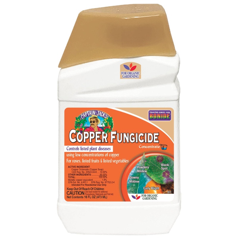 Captain-Jack’s 8116 Copper Fungicide, Liquid, Blue, Acidic, Concentrated, 16 fl-oz, Pint