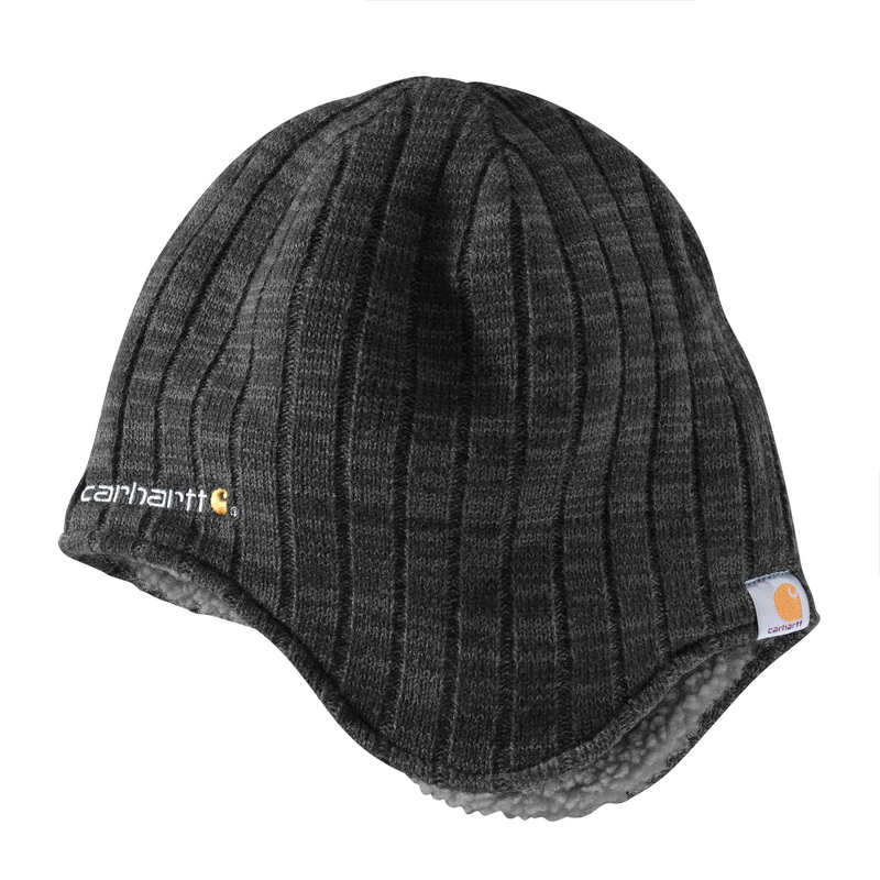 Carhartt Knit Earflap Hat-Black-OS