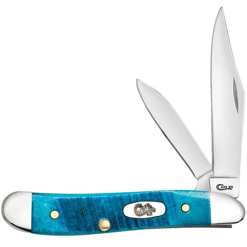 Case Sawcut Jig Caribbean Blue Bone Peanut Knife (Caribbean Blue Bone)