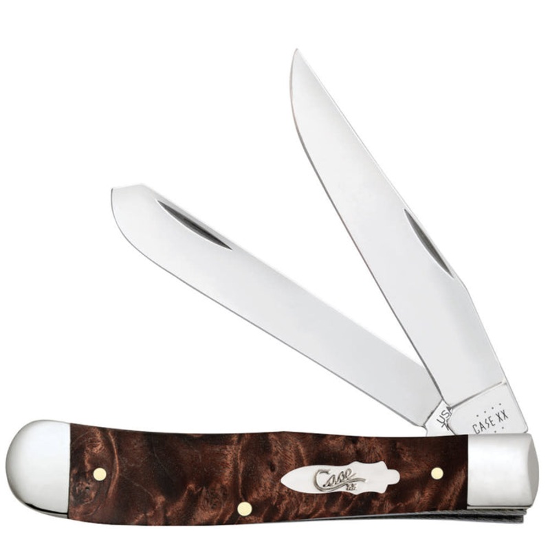 Case Smooth Brown Maple Burl Wood Trapper (Brown Maple Burl Wood)