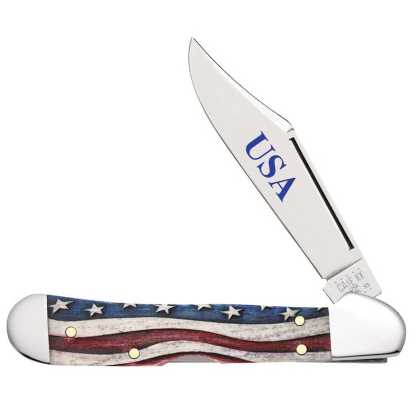 Case Star Spangled Series Embellished Smooth Natural Bone Mini CopperLock (Star Spangled Bone – Star Spangled)