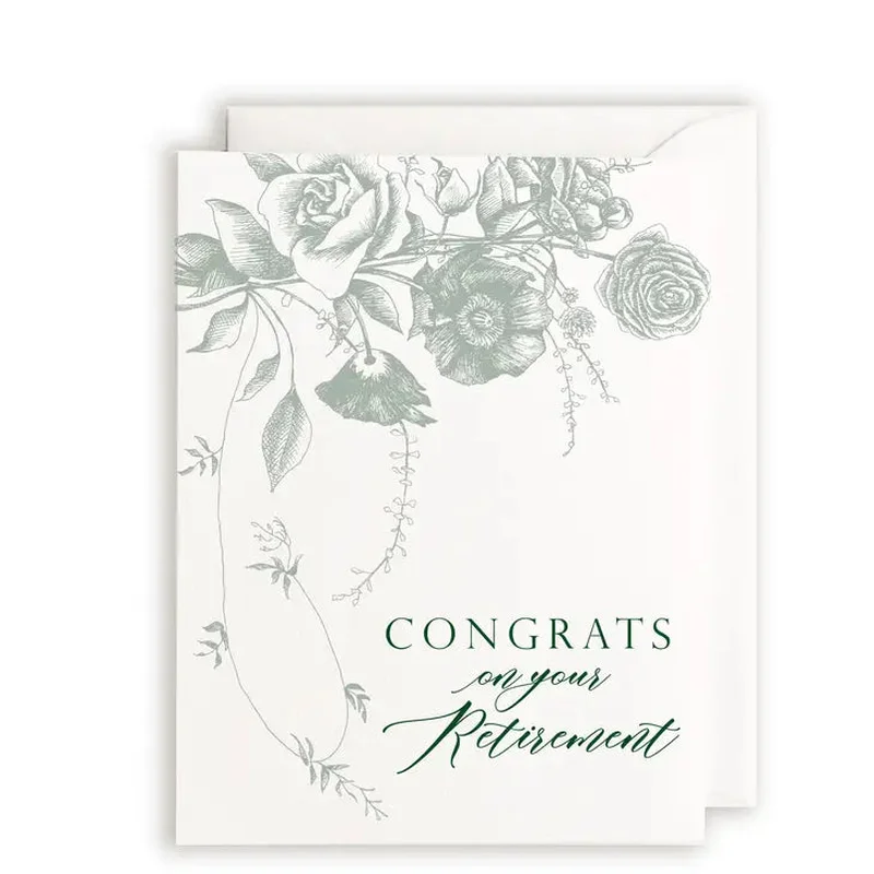 “Congrats On Your Retirement” Letterpress Greeting Card