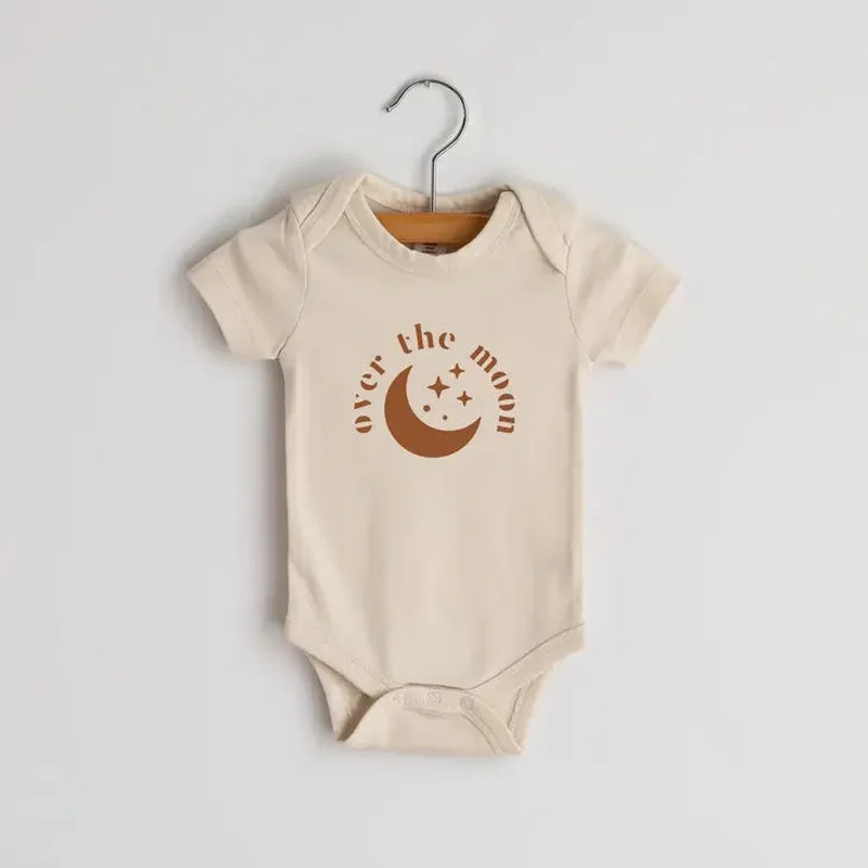 Cream Over The Moon Organic Baby Bodysuit Onesie
