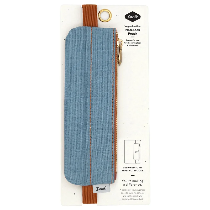 Denim Distressed Blue Notebook Pouch