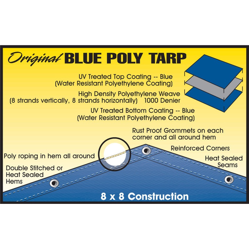 Dize Weathermaster Original Blue Poly Tarp