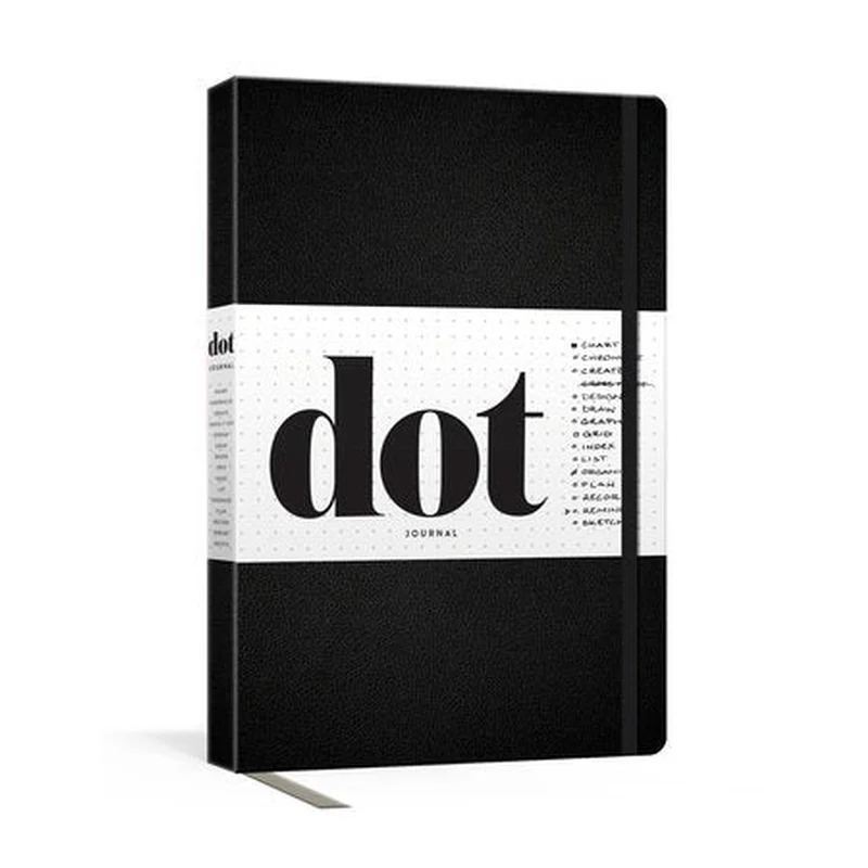 Dot Journal (Black): A Dotted, Blank Journal for List-Making, Journaling, Goal-Setting