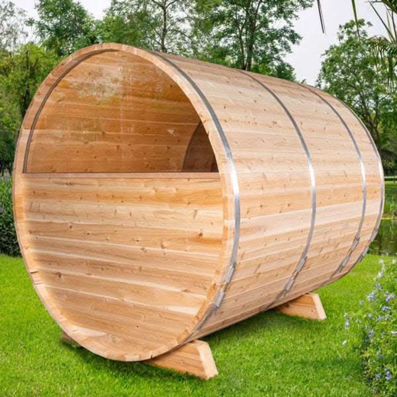 Dundalk Leisurecraft Wood Burning CT Tranquility MP Barrel Adjustable Installation Base Sauna