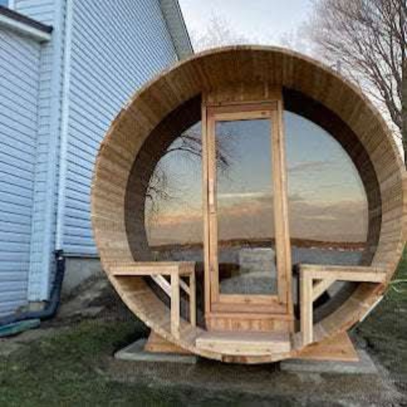 Dundalk Leisurecraft Wood Burning CT Tranquility MP Barrel Flat Floor Plate Sauna