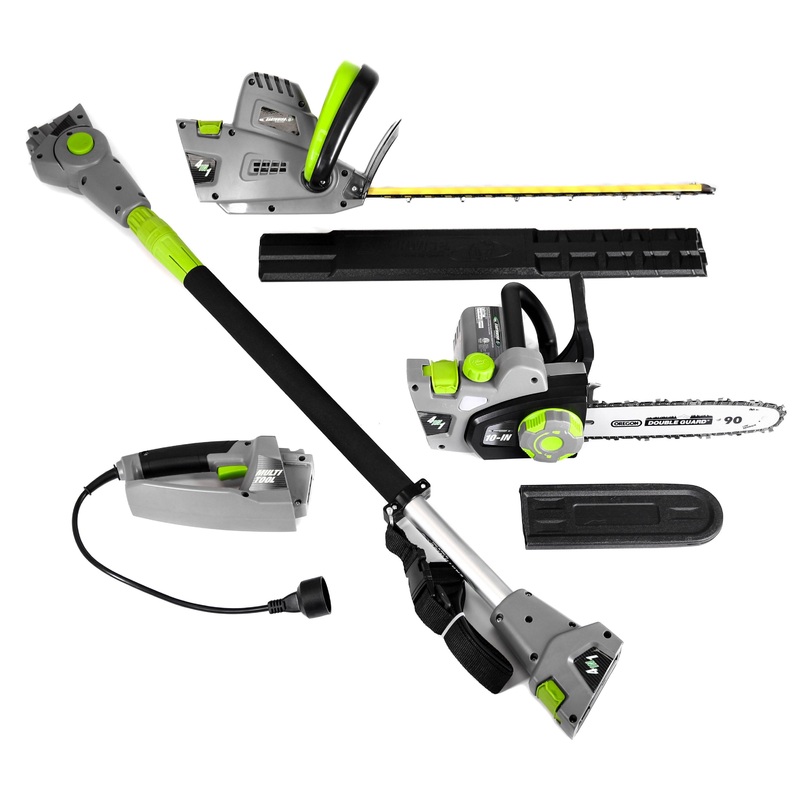 Earthwise Power Tools by ALM 120V Corded 4 in 1 Pole Saw/Hedge Trimmer