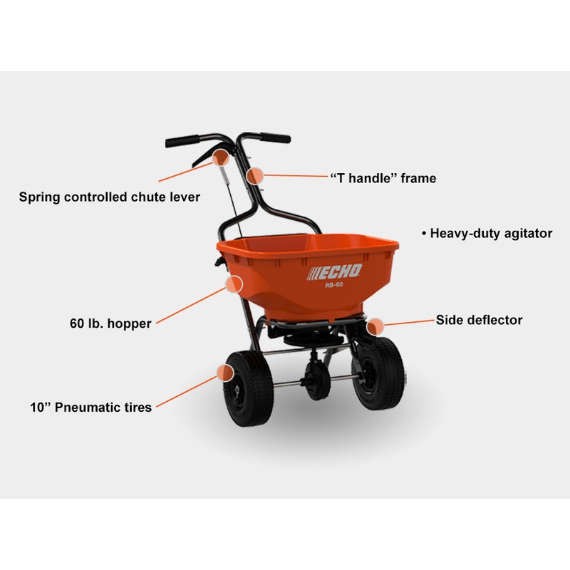 Echo RB-60 Spreader 60lb Walk Behind Broadcast