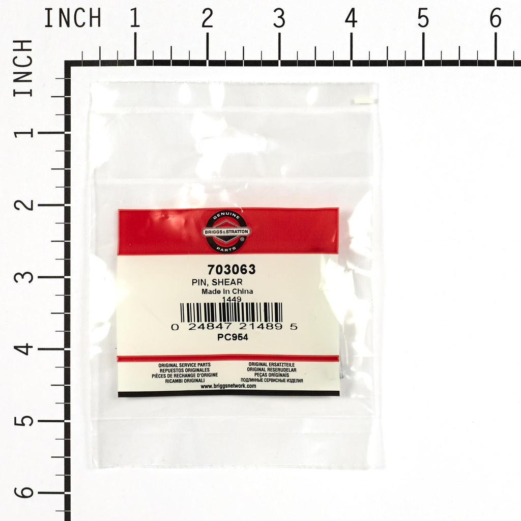 Briggs & Stratton - 703063 - Shear Pin (0.284 ID x 1-3/4)