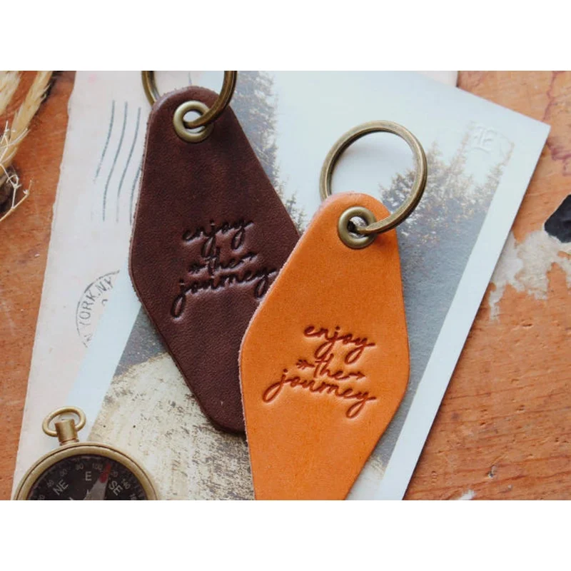 Enjoy The Journey Leather Keychain