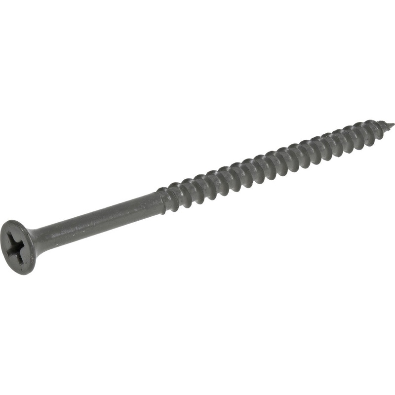 Fas-n-Tite 48392 Exterior Wood Screw, Coarse Thread, Phillips Drive, #2 Drive, Bugle Head, 3-1/2 in OAL, Carbon Steel