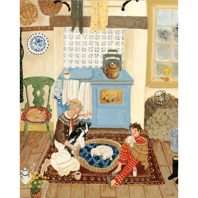 First of the Lambs Art Print by Lor Pemberton