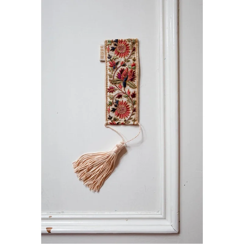 Flora Light – Handmade Embroidered Bookmark