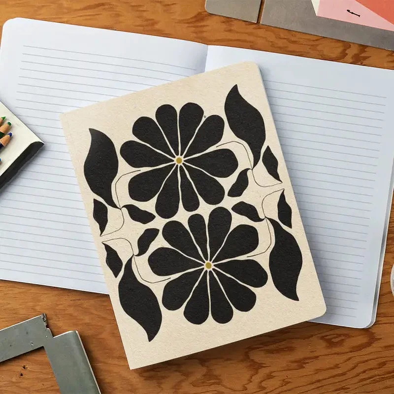 Floral Balance Medium Layflat Journal Notebook