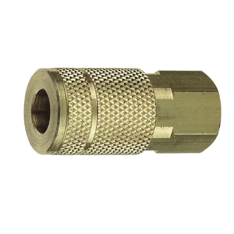 Forney Tru-Flate 75230 Air Coupler, 3/8 in FNPT x 1/4 in FNPT, Brass