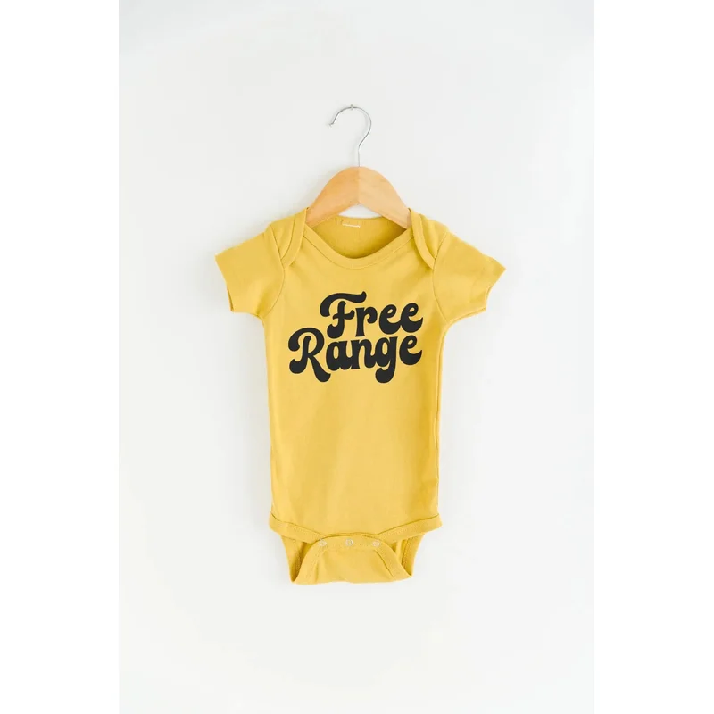 Free Range Organic Onesie – Mustard