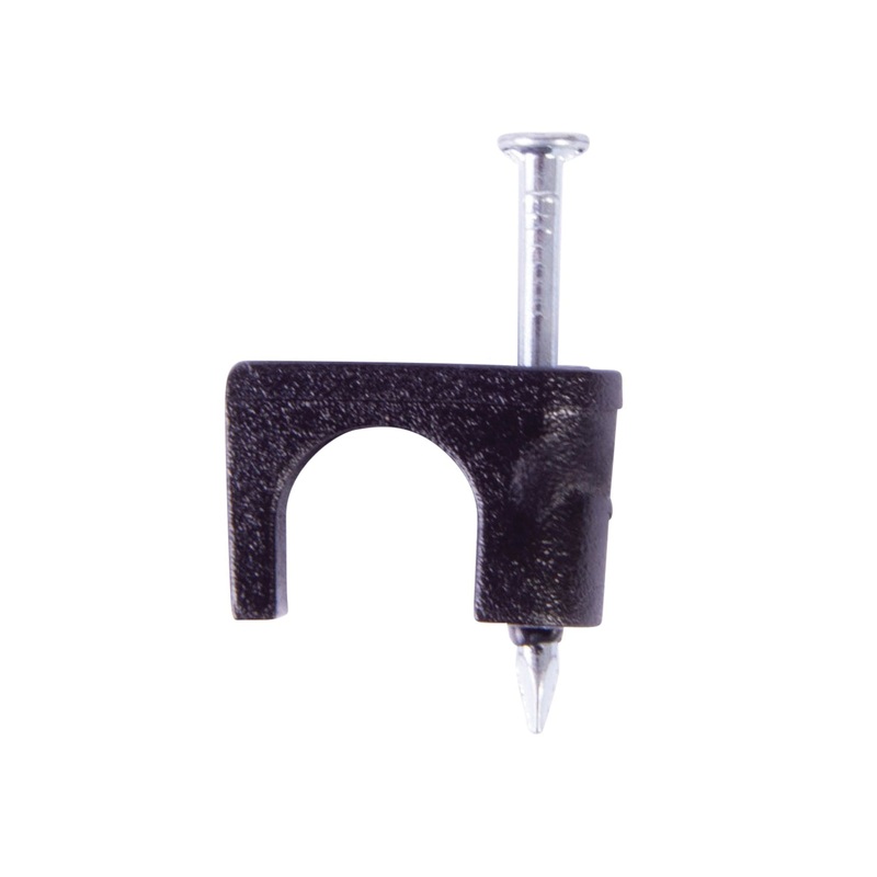 GB PCC-1525 Cable Staple, 1/4 in W Crown, Polyethylene Insulation, Black Insulation, 1/4 in Max Cable Dia