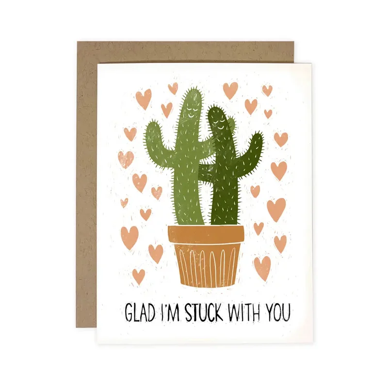 Glad I’m Stuck with You Greeting Card