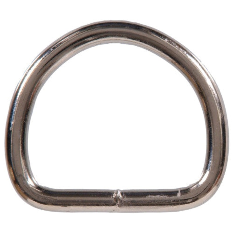HARDWARE ESSENTIALS 321728 Welded Dee, 100 lb Load, Steel, Nickel-Plated