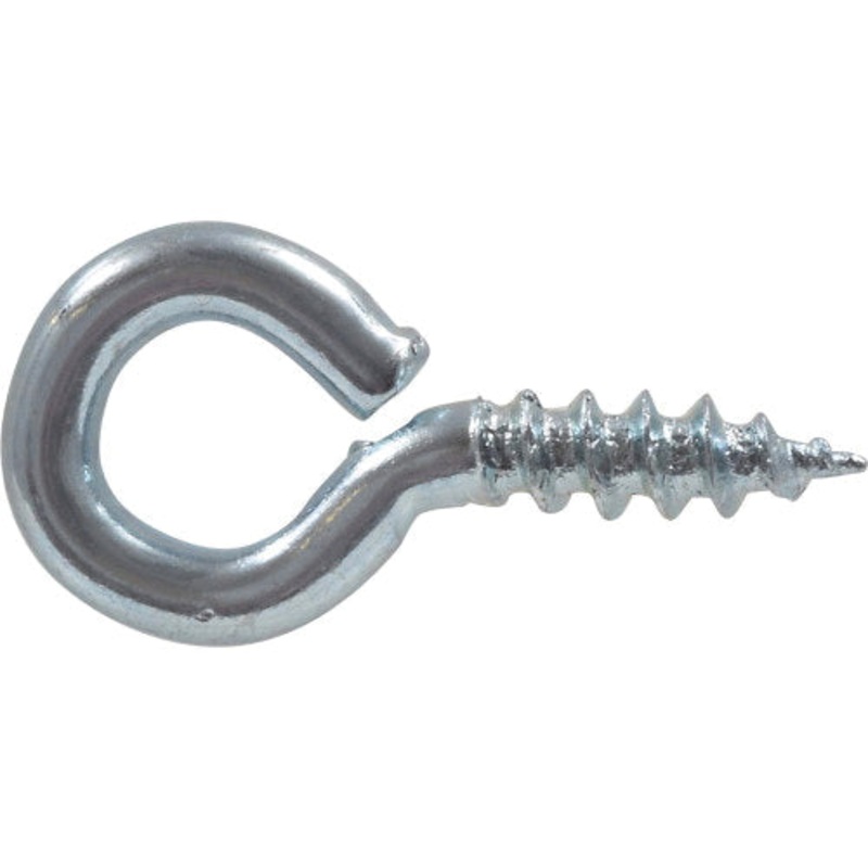 HARDWARE ESSENTIALS 851737 Eye Screw, Imperial, 0.225 in Eye ID, 2-1/16 in L, Hot Rolled Steel, Zinc-Plated