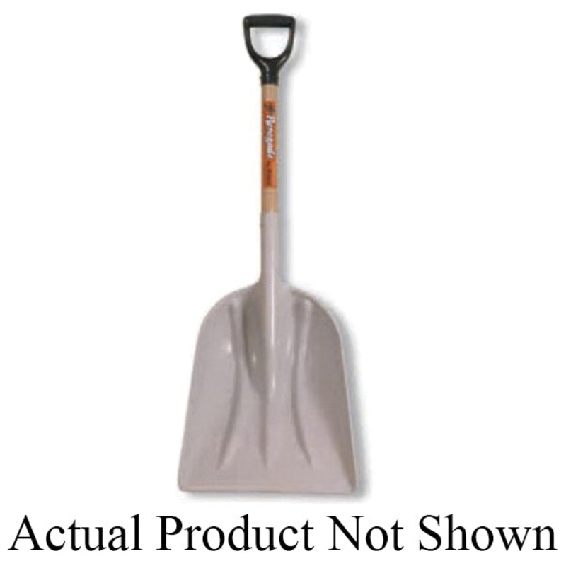 HISCO HINSS12D Non-Sparking Specialty Scoop, 14-1/2 in W Blade, 17-3/4 in L Blade, Plastic Blade, Fiberglass Handle