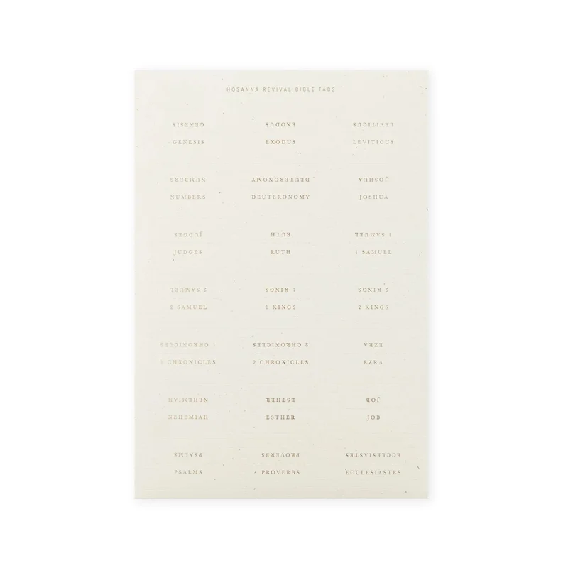 Hosanna Revival Bible Tabs: Gold