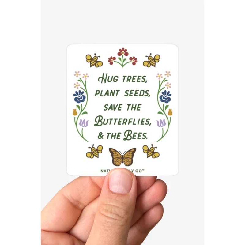 Hug Trees Plant Seeds Sticker