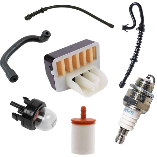 HUSQVARNA 135 AIR-OIL-FUEL FILTERS SPARK PLUG FUEL LINES PRIMER BULB KIT OEM