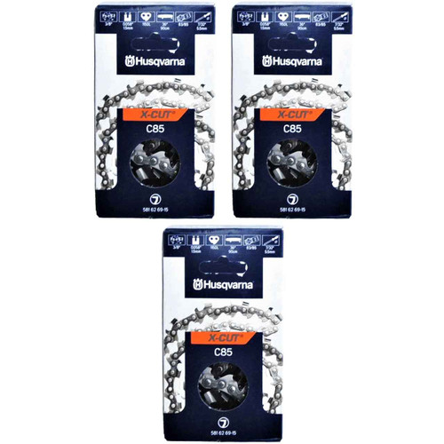 HUSQVARNA Chains - X -CUT C85 ,36"BAR, 115 DRIVE LINKS, .058"GAUGE, 3/8"- 3 PACK