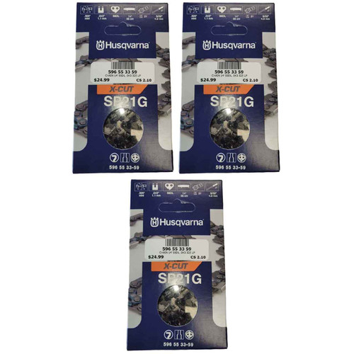 HUSQVARNA Chains - X -PRECISION ,14"BAR, 59 DRIVE LINKS, .043"GAUGE, .325" M- 3 PACK