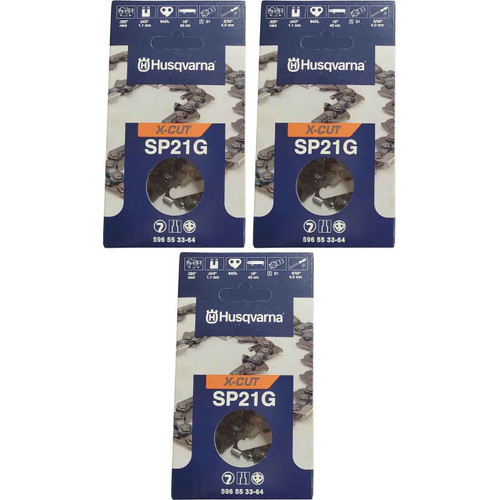HUSQVARNA Chains - X -PRECISION ,16"BAR, 64 DRIVE LINKS, .043"GAUGE, .325" M- 3 PACK