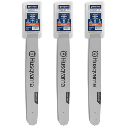 HUSQVARNA Guide Bar- Laminated ,24"BAR, 84 DRIVE LINKS, .050"GAUGE, 3/8" - 3 PACK