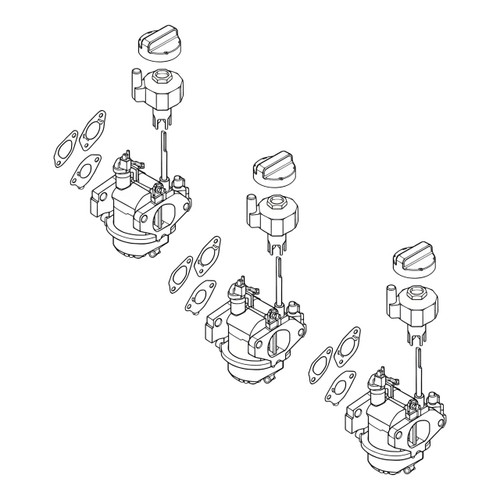 Husqvarna OEM CARBURETTOR L17D GEN 2 LCT 179 587177501 (3 Pack)
